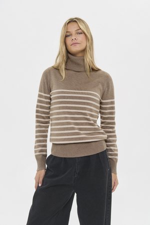 ST ROLLNECK - Svetrík - atmos gray morn stripe