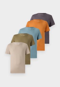 Não selecionado, orange/dark blue/green