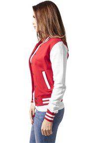 Urban Classics LADIES 2-TONE COLLEGE SWEATJACKET - Bomber bunda - red/white