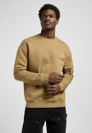 Lee LONG SLEEVE ESSENTIAL CREW - Felpa - dark khaki