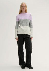 TOM TAILOR DENIM Strickpullover - lilac grey colorblock