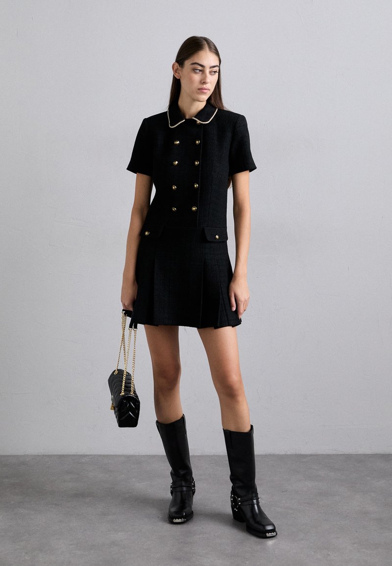 sandro black dress gold buttons Sandro Black Dress by Sandro