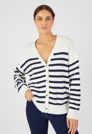 Strickjacke - marine rayé