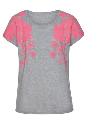 Vivance Print T-shirt - grau meliert