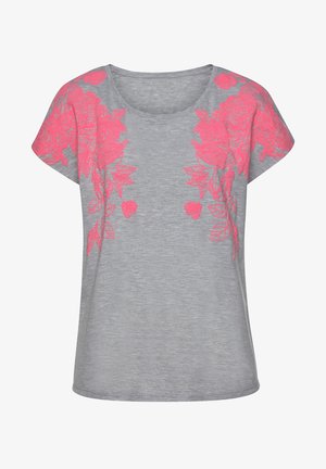 Vivance, Print T-shirt - grau meliert