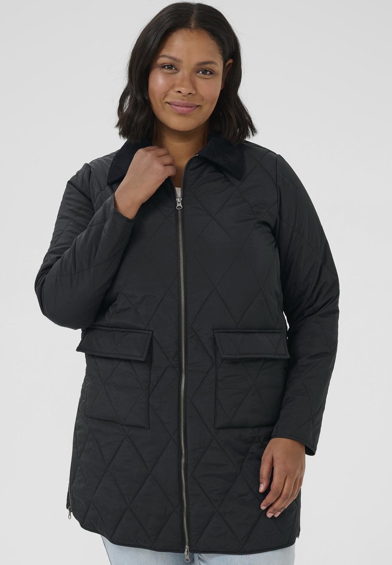 Kaffe Curve NELLI LONG - Cappotto invernale - black deep