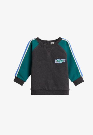 REGULAR FIT - APPLIQUÉ DROP SHOULDER - Bluză de molton - charcoal grey rocket