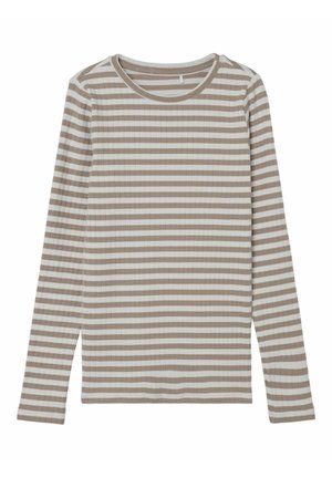 T-SHIRT RIPPSTRICK - Pullover - mocha meringue