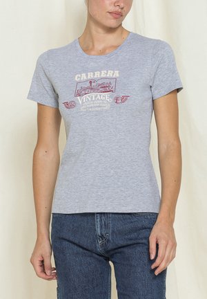 Carrera Jeans, BLUE AGE PRINT CREW TEE - T-shirt con stampa - grey melange