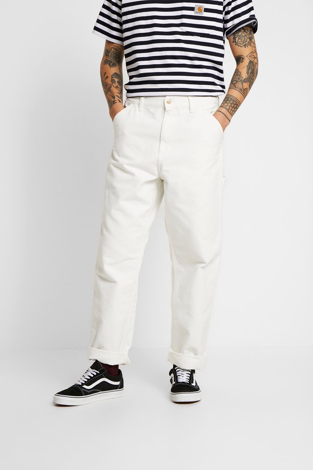 SINGLE KNEE PANT DEARBORN - Jean droit - off-white