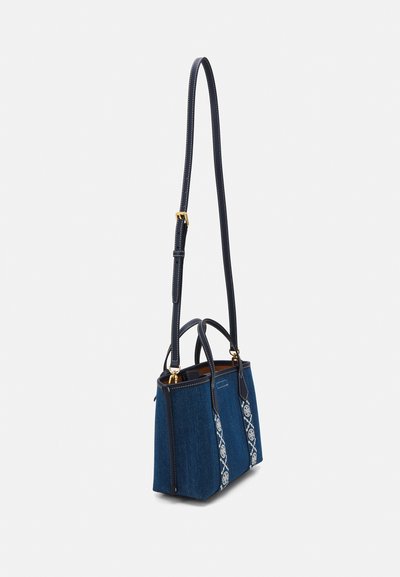 Tory Burch PERRY TRIPLE COMPARTMENT SMALL TOTE - Torbica - denim multi