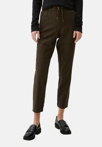 s.Oliver KARIERTE  - Pantalon classique - olivgrün