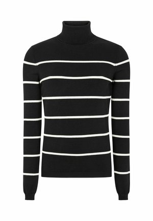 Soft Rebels MARLA ROLLNECK STRIPE - Džemper - black