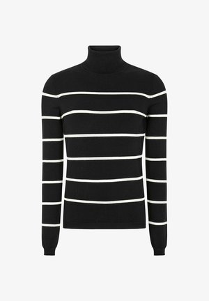 Soft Rebels MARLA ROLLNECK STRIPE - Jersey de punto - black