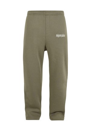 Olivegrüne Jogginghose aus einem weichen Stoff mit lockerer Passform. Sie verfügt über einen elastischen Bund und seitliche Taschen, mit "mijgonzales" auf der Seite bedruckt.