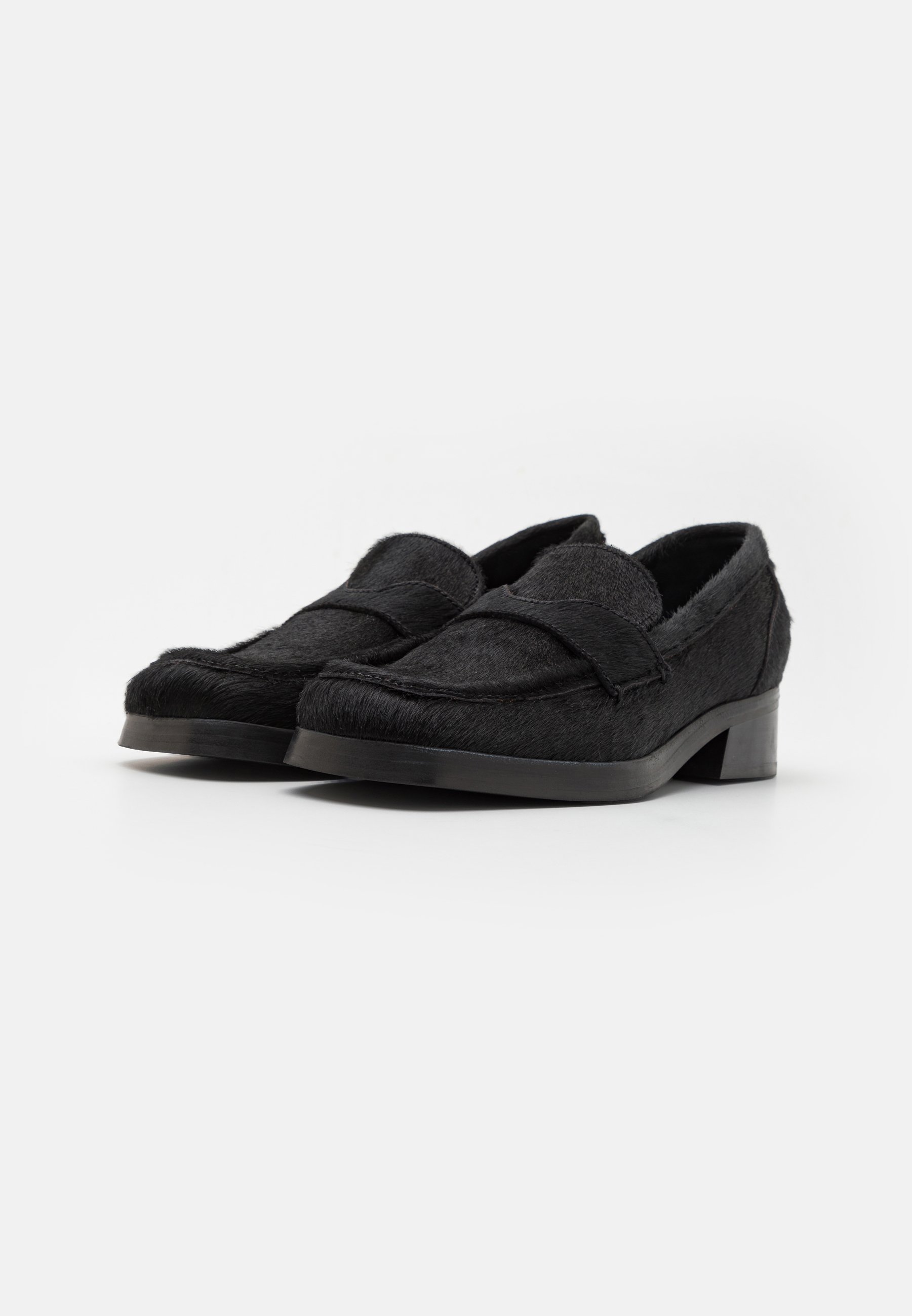 靴 ECKHAUS LATTA Black Stacked Loafers ECKHAUS LATTA Black Stacked Loafers