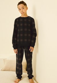 Next SINGLE SOFT TOUCH  - REGULAR FIT SET - Nachtwäsche Set - black white check
