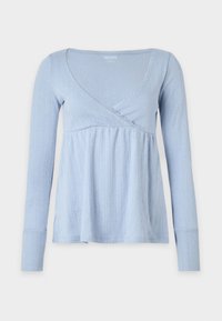 Easy Long-Sleeve Pointelle Babydoll Top - Hosszú ujjú felső - zen blue