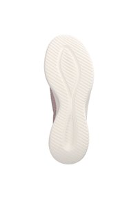 Suola della scarpa con un outsole in gomma bianca texturizzata che presenta un motivo ondulato, incorniciata da una tomaia in mesh rosa per traspirabilità e comfort.