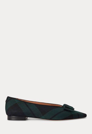 Lauren Ralph Lauren, AUDRI BOW-TRIM BLACK WATCH BALLET FLAT - Балетни пантофки - navy/green/black
