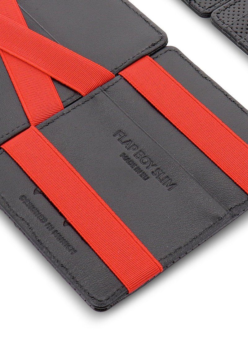 Jaimie Jacobs FLAP BOY SLIM - Wallet - Lochprägung Schwarz Rot 