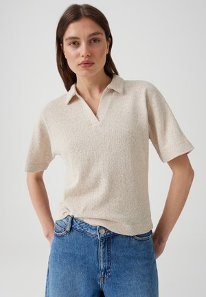 OPUS, RELAXED POLO STYLE - Poloshirt - golden beige