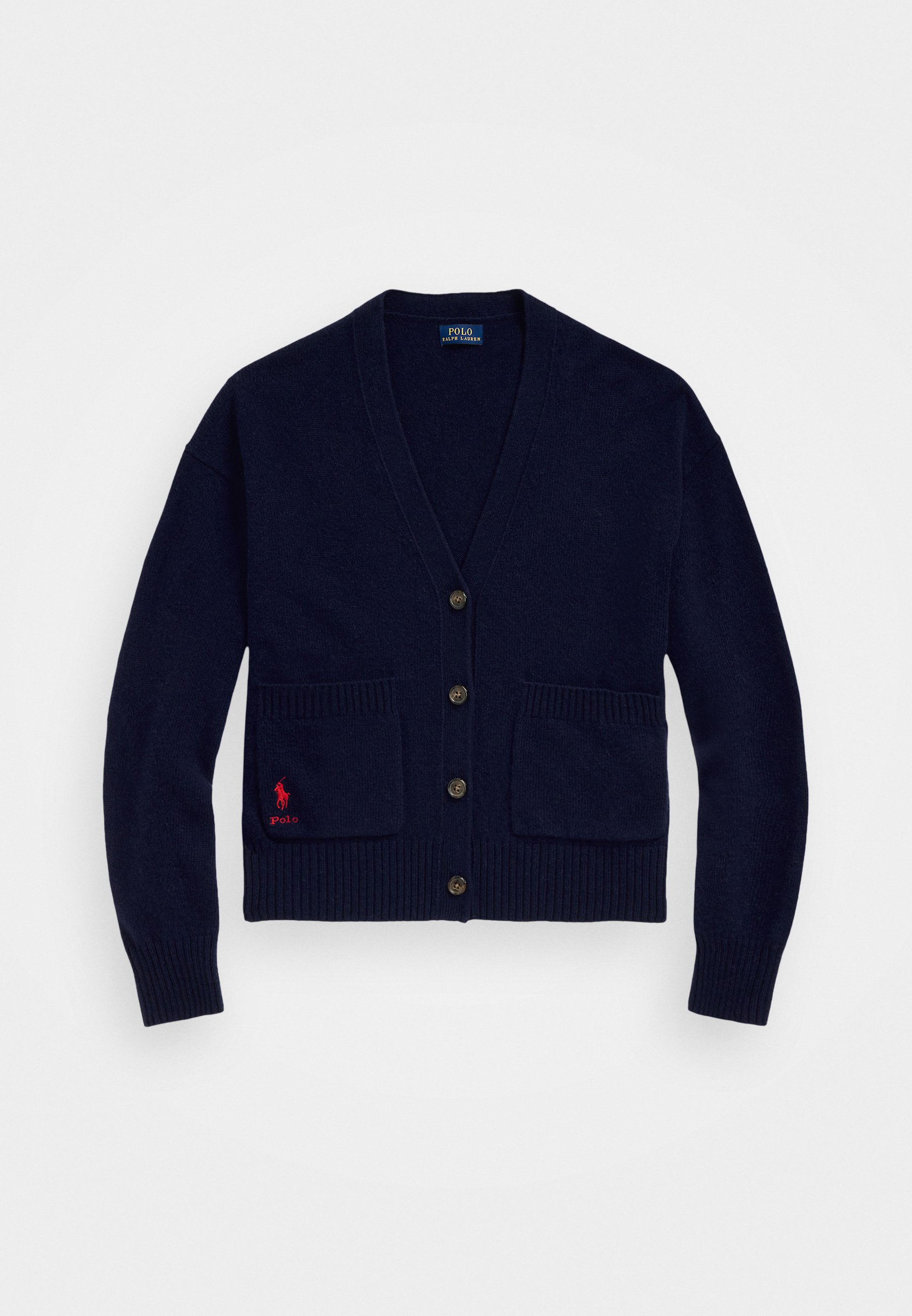 Polo Ralph Lauren WOOL BLEND V NECK CARDIGAN - Cardigan - hunter