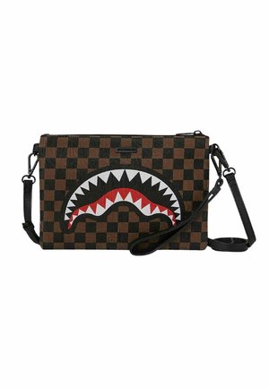 CHECK EMBOSS - Borsa a tracolla - marrone