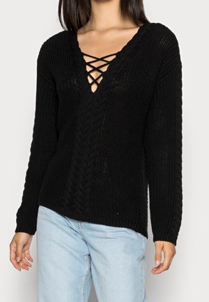 Strickpullover - black
