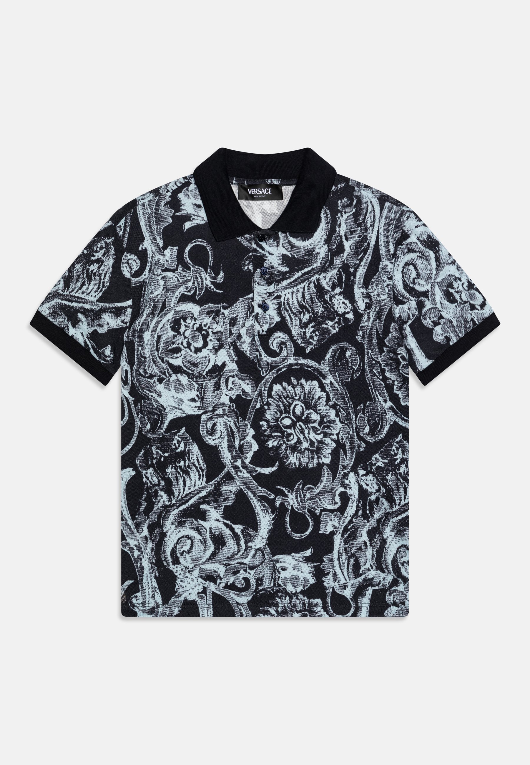 Versace BAROCCO Polo shirt navy/pale blue/dark blue