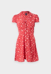 COLLARED MINI DRESS - Robe chemise - red