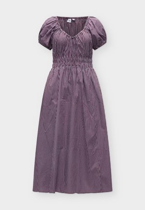 GAP, PUFF DRESS - Дневна рокля - maroon gingham