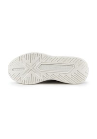 White rubber sneaker sole with textured traction pattern, featuring grooves and raised designs. No visible logos or accents on the outsole.