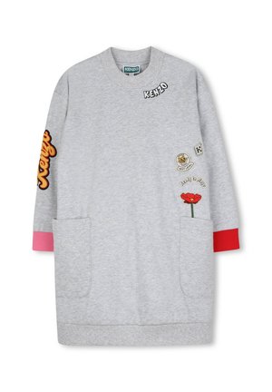 KENZO kids, ROBE MANCHES LONGUES - Robe en jersey - gris chine