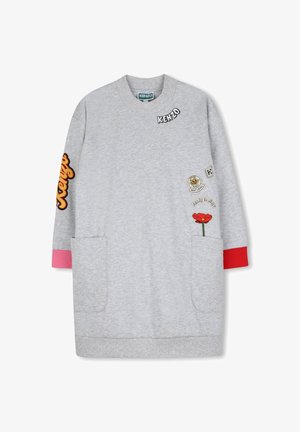 KENZO kids, ROBE MANCHES LONGUES - Robe en jersey - gris chine