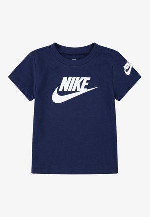 Nike Sportswear FUTURA EVERGREEN TEE UNISEX - Apdrukāts T-krekls - midnight navy/white