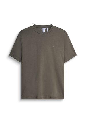 RELAXED FIT IN SILKY TOUCH WITH INJECTION LOGO  - T-shirt basique - khaki
