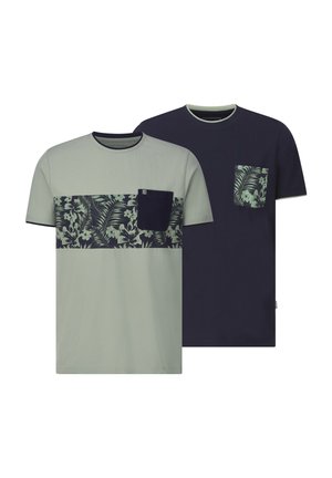 DOPPELPACK RIGATULI - T-Shirt print - grün dunkelblau