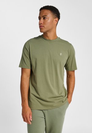 Hummel T-shirt basic - deep lichen green