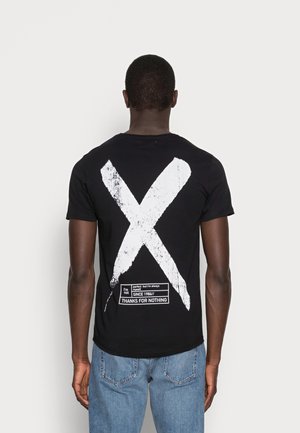 T-shirt med print - black