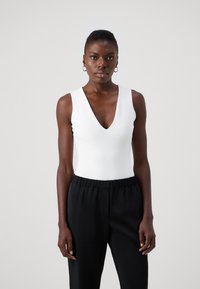 Good American SCUBA DEEP V TANK BODYSUIT - Viršus - withe