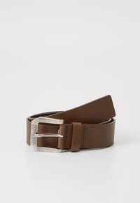 ADIGE LOGO BELT - Cintura - dark brown wood