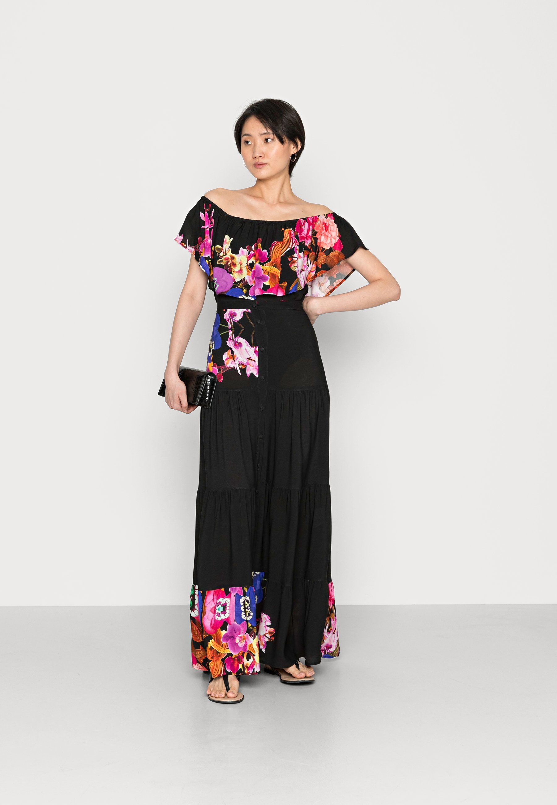Desigual DESIGNED BY M. CHRISTIAN LACROIX - Maxi skirt - black - Zalando .co.uk