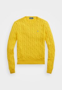 CABLE KNIT COTTON CREWNECK SWEATER - Maglione - trainer yellow