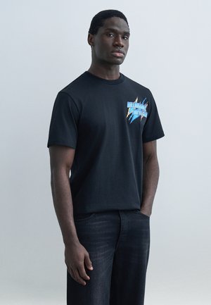 SPEED RIPPER - Nyomott mintás póló - black