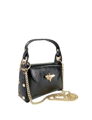 DrachenLeder TOSCANTO - Handbag - schwarz metallic