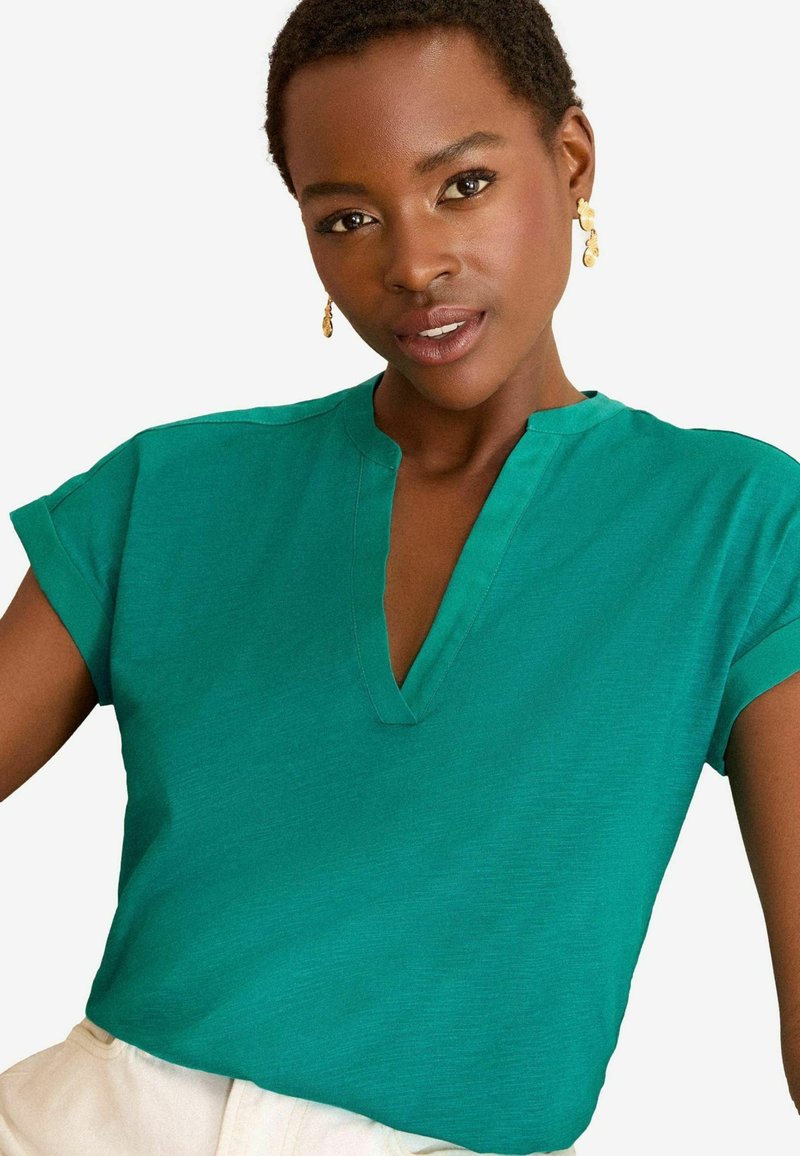 Love & Roses SHORT SLEEVE - Marškinėliai su spaudiniu - teal blue