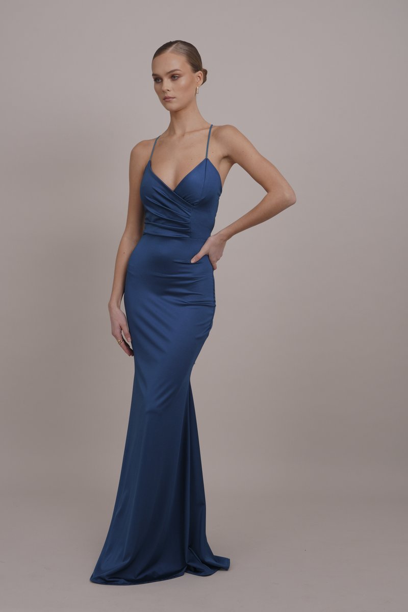 WAL G. SHELLY BACK DETAIL MAXI - Juhlamekko - teal blue