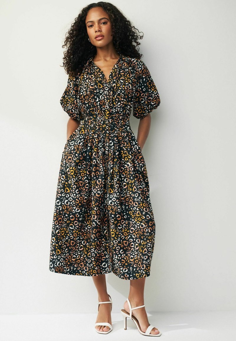 Next PUFF SLEEVE MIDI - REGULAR FIT - Paitamekko - true animal print