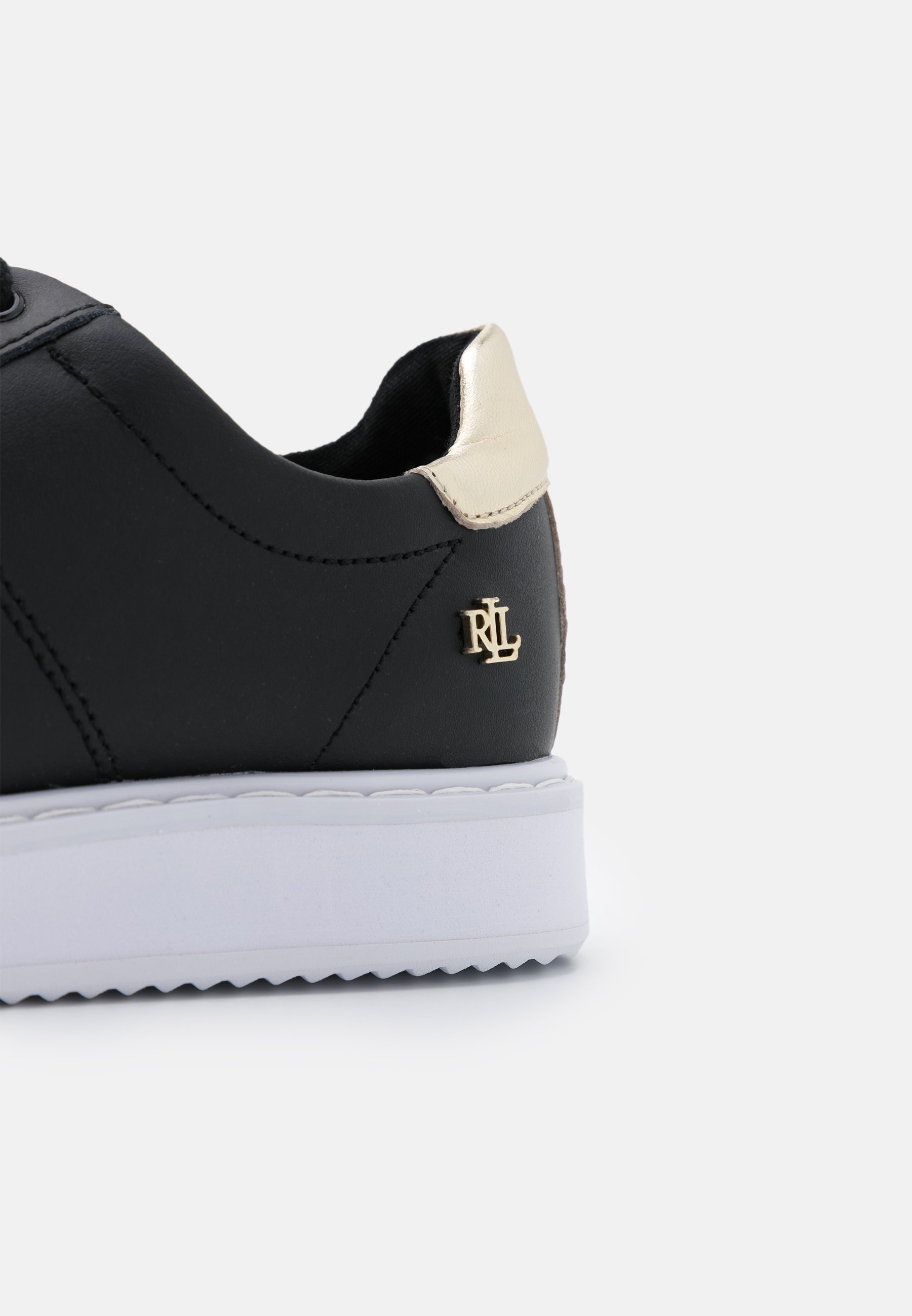 Lauren Ralph Lauren Angeline II Sneakers Femme Trainers Black Size 6 Soft Leather